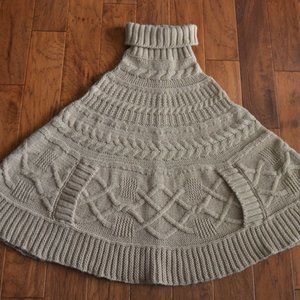 Cocogio Wool Blend Knit Poncho OS